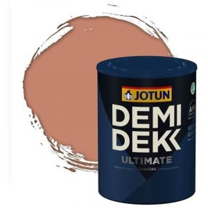 JOTUN - Peinture Bois, Lasure Opaque pour Ext&eacute;rieur et Int&eacute;rieur Satin&eacute;e - DEMI DEKK ULTIMATE - RAL 3012 - Rouge Beige - 0,75L