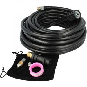 Vhbw - 15m Tuyau haute-pression compatible avec Kärcher k 5.91 md, 5.80 m plus, 5.80 m t 200, 5.85 m, 5.800 T250 ecoogic nettoyeur haute pression