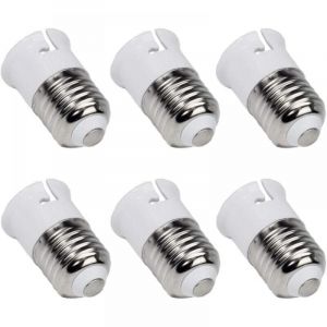 E27 vers B22 pour Ampoule led à Baïonnette, Base de Lampe Convertisseur pour Passer de E27 à B22, Adaptateur à Vis vers Douille Baïonnette, lot de 6