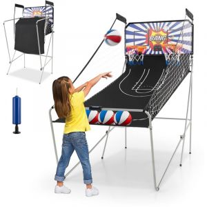 jeu d'arcade de basket-ball int&eacute;rieur, panier de basketball pliable, jeu de basket-ball &eacute;lectronique, jeu d'arcade de basket-ball &agrave; 2 joueurs, jeu d