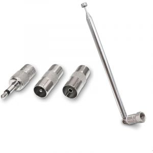 1 antenne télescopique à 7 sections - Antenne fm fm portable de rechange - Pour radio tv, dab fm/am - Antenne radio fm