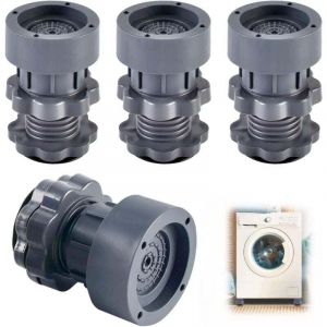 4 Pi&egrave;ces Tapis Anti Vibration Machine a Laver, Ajustable Patin Anti Vibration Lave Linge, Pied Machine a Laver Anti Vibration, Tampons &agrave; Pied Machine