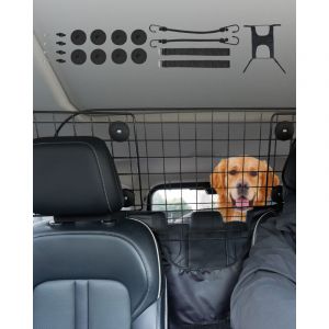 VEVOR Barriere de Voiture pour Chien Reglable 90-153,9 cm, Grille Pare-chien en Treillis Metallique Robuste, Installation sur Siege Avant, Universel