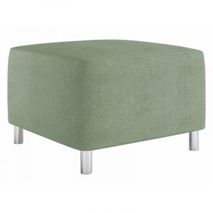 Mobilier1 - Pouf Comfivo 126, Uttario Velvet 2954, 42x56x65cm, Diam&egrave;tre: 0, Tapisserie, Pieds: Plastique, 0