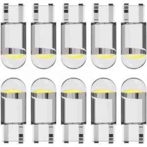 10 Pieces T10 W5W LED 194 Ampoule voiture 12V 6000k(Blanc)COB Ampoule de Remplacement,168 Ampoule LED,2825 T10 Ampoule LED W5W,LED Interior Car