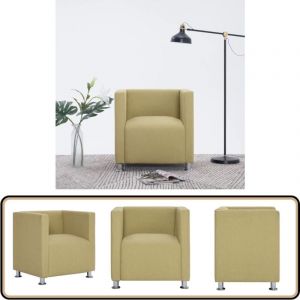 Fauteuil cube Vert Tissu - Fauteuil Convertible - Fauteuil Design - Fauteuil Vert - Fauteuil Cosy - Fauteuil Relaxant
