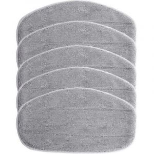 5x Housses de rechange compatible avec Leifheit CleanTenso nettoyeur &agrave; vapeur, balai vapeur - microfibre, gris