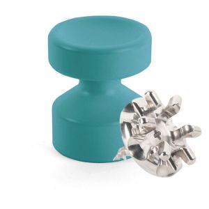 Kit de Fixation : Vis placo Longueur 16 mm Alu + Petite Patère concave Bleu canard L'attachante