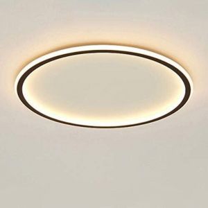 Plafonnier LED rond &agrave; luminosit&eacute; r&eacute;glable, anneau lumineux tricolore, lampe de salon moderne et tendance pour la maison, la chambre, le bureau (30 cm)