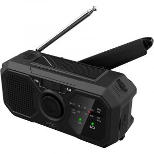 Radio de poche solaire & dynamo SOL-1540 avec lampe et chargeur USB