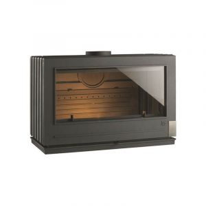 Poêle à bois fonte 12kw anthracite - Invicta - 9128-04 - noir