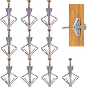 Bluedeer - Butterfly Lot de 60 chevilles pour plaques de plâtre avec vis, chevilles pour plaques de plâtre, fixation dans le béton