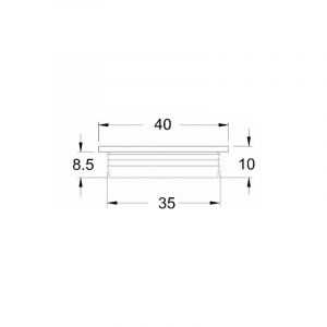 Poign&eacute;e cuvette zamac - D&eacute;cor : Blanc Fosun