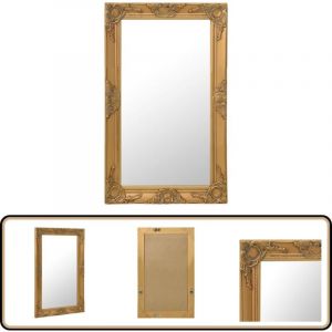 Vidaxl - Miroir mural style baroque 50x80 cm Doré - Miroir Mural - Miroir Baroque - Miroir Doré - Décoration Murale - Miroir Salle De Bain