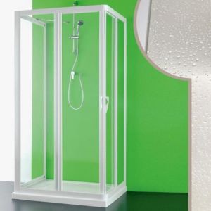 Idralite - Cabine de douche en forme u en acrylique mod. Venere h 190 cm 90X70X90 cm avec ouverture centrale