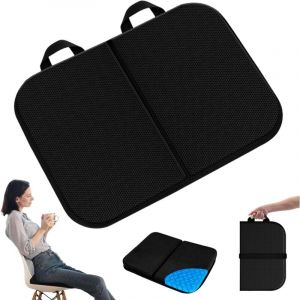 Coussin de Si&egrave;ge en Gel, Coussin de Si&egrave;ge d'avion Portable, Coussin de Si&egrave;ge en Gel &Eacute;pais pour Les Longues Assises, Coussin de Chaise avec