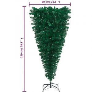 Sapin de No&euml;l Artificiel Invers&eacute; 150 cm : Une D&eacute;coration originale pour No&euml;l