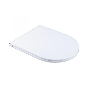 Universo Abattant wc - fermeture douce - déclipsage rapide - duroplast - 46x36cm - slim - blanc brillant - Saniclass