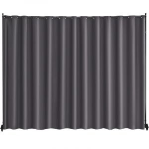 Vevor &ndash; Paravent de s&eacute;paration en tissu 308,5x245,5 cm &ndash; Imperm&eacute;able et bloque le soleil &ndash; Mobile avec roulettes &ndash; Pour bureau et chambre