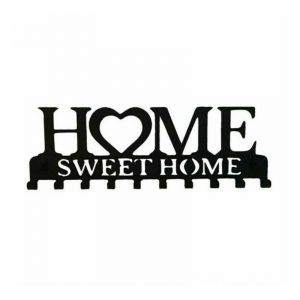 Porte-Cl&eacute;s Mural Accroche Clef Sweet Home D&eacute;coratif (10 Crochets), Pat&egrave;re en M&eacute;tal pour Porte d'Entr&eacute;e, Cuisine ou Garage,Rangement pour Cl&eacute;s de