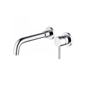 Ymyny - Robinet de lavabo mural, robinet mitigeur mural en laiton de haute qualité, robinet de salle de bain encastré, robinet d'eau froide et chaude