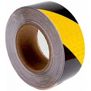 Ruban Reflechissant Scotch Jaune et Noir Bande Réfléchissante Autocollante Ruban de Signalisation Rubalise Autocollante Ruban Reflechissant Adhesif