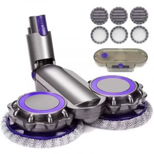 Tête de balai électrique humide et sec compatible avec Dyson V6 V7 V8 V9 V10 V11 + réservoir d'eau + 6 têtes de balai