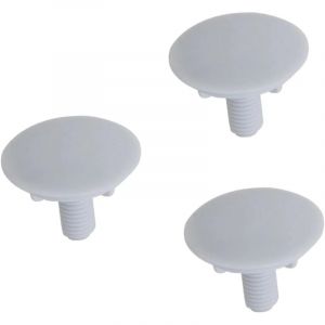 CCYKXA 3pi&egrave;ces Cache Trou De Robinet Plastique Bouchon D&eacute;coratif pour &Eacute;vier De Cuisine Couverture &Eacute;tanche Standard Pratique Et Blanc