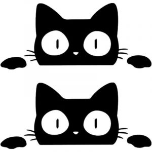 2 pcs Stickers Voiture Chat Stickers Chat Autocollant Chat Autocollant Voiture Humour Sticker Voiture Exterieur, stickers voiture humour, motif chat