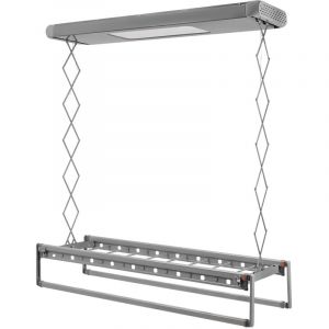 Étendoir à linge électrique avec support à linge à ailettes et télécommande, étendoir électrique rétractable Pour balcons, buanderies, salles de