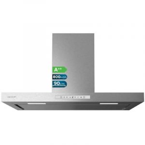 Cecotec - Hotte aspirante Bolero Flux tt 908000. Hotte aspirante de 90 cm, inox, 800m³/h, moteur 210W, classe a++, écran tactile glass white, 3