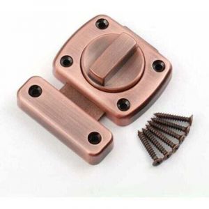 Serrure de Porte (L)Coulissante Barre d'&Eacute;table Serrure de Porte Crochet et &OElig;il Boucle de Porte Cl&ocirc;ture en Bois Serrure de Porte Noire Serrure de