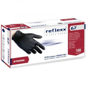 Gants en nitrile Reflexx R67 sans poudre 100 % sans latex 5,5 g Cat. 3 100 pièces xxl
