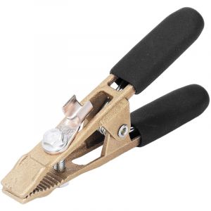 Pince de mise &agrave; la terre en laiton, pince de travail de mise &agrave; la terre, pince de soudage &agrave; l'arc &eacute;lectrique sous argon 260A, gaine noire