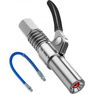 G Coupler Pistolet &agrave; Graisse,Pompe &agrave; Graisse Manuelle Pistolet Graisseuravec Buse de Pistolet &agrave; Graisse avec Tuyau de 30 cm (Poign&eacute;e Unique)