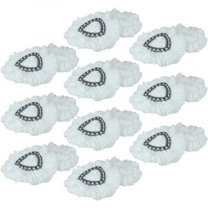 Vhbw - 20x Serpill&egrave;res compatible avec Vileda Easy Wring & Clean, Turbo Easy Wring balai nettoyant - microfibre, noir / blanc