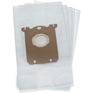 Vhbw - 5x Sacs compatible avec Philips City Line fc 8400 - 8499, hr 8368 - 8399 aspirateur - microfibres non tissées, 28,6cm x 17cm, blanc