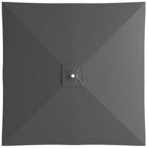 Toile de rechange pour parasol carr&eacute; 200 x 200 cm, housse de parasol de table d'ext&eacute;rieur, toile de rechange pour parasol de jardin, imperm&eacute;able(gris)