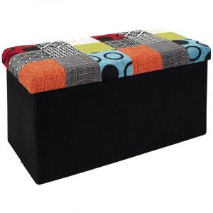 Altobuy - Banc Coffre Pliable Motif Patchwork