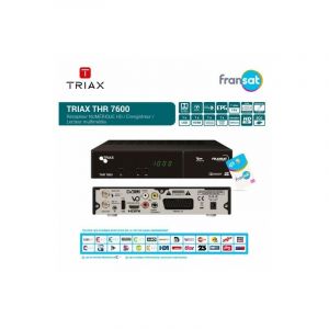 ME - Récepteur Décodeur Satellite hd Triax thr 7600 fransat + Carte fransat - Enregistreur Lecteur multimédia, pvr ready, Ti Shift, usb - Noir