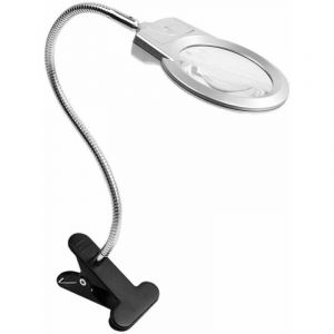 Pro Flexible Mains En Verre Gratuit Lampe De Bureau Loupe Lumineuse Led Lumineux Loupe Avec Pince Pour La Lecture De Diamant Peinture Point De Croix