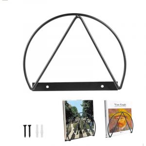 Porte-revues mural en m&eacute;tal, &eacute;tag&egrave;re de rangement pour magazines, pr&eacute;sentoir mural pour salon, bureau, &eacute;cole, biblioth&egrave;que, 1 pi&egrave;ce, noir