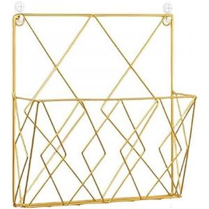 Porte Revues Suspendu Porte Magazine Metal, Porte-journaux Panier &agrave; Journaux Porte Revue Mural avec 2 Crochets pour Magazines, Livres Et Documents De