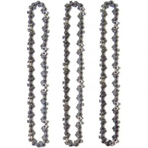 Lot de 3 Cha&icirc;nes d'&Eacute;lagueuse sur Perche pour Guide-Cha&icirc;ne de 10" (25 cm), 40 Maillons d'Entra&icirc;nement, Faible Rebond, Compatibles avec Black & Decker,