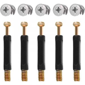Aiperq - 50PCS Connecteur Pour Meubles Pièces de Raccordement de Meubles et Roue Excentrique Alliage de Zinc Ferrure d'Assemblage 16mm