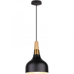 Suspension moderne &Oslash;15 cm, suspension industrielle (noire), suspension vintage nordique pour caf&eacute;, bar, restaurant