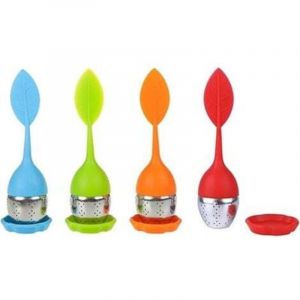 4pcs Infuseur de Thé, Feuilles de Thé Infuseur, Filtre Diffusseur, Passoire a Thé à Forme de Feuille de Thé, Infuser à Thé Silicone, Infuseur à Thé
