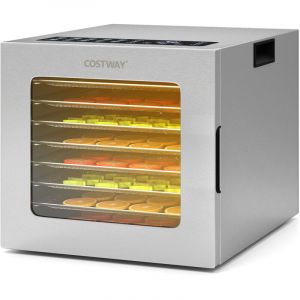 D&eacute;shydrateur Alimentaire, 850W S&eacute;choir &agrave; Aliments avec 8 Plateaux en Acier Inox, Contr&ocirc;le Temp&eacute;rature 35-75℃, Minuterie 48H, D&eacute;shydrateur pour Fruits