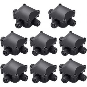 Boîte de jonction Laoa 8 pièces Connecteur de câble étanche IP68 à 3 voies Boîte de jonction Câble souterrain Boîte