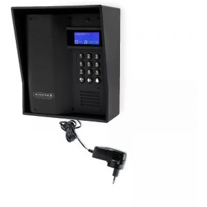 Platine de rue UltraCOM3 noire avec visière noire + transformateur 12V (gamme UltraCOM)